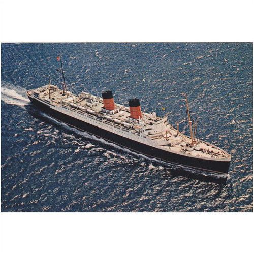 Cunard R.M.S. "Mauretania" Ship on a Shipping Postcard (11722)