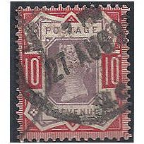 1887 SG210 10d Purple & Carmine Good/Fine Used .. .