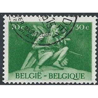 Belgium Mi 715: 70 c. + 30 c. yellow-green War Victims Funds: Resistance Fighter