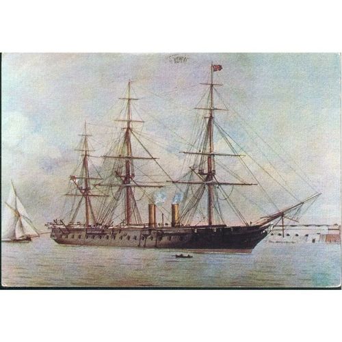 HMS Warrior at Portsmouth, Hampshire - 1860's - HMS Warrior Publishing 1987