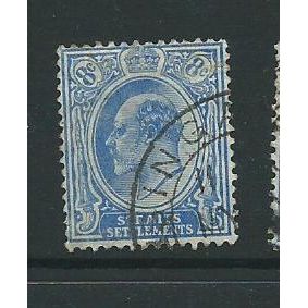 malaya malaysia straits settlements sg158 sg 158 used blue