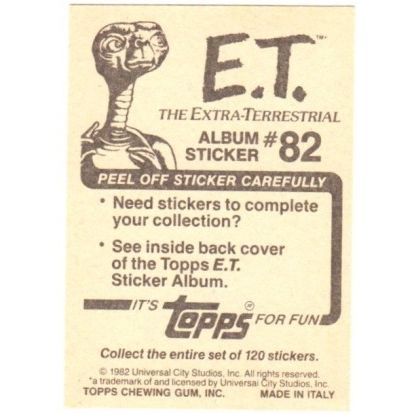 1982 Topps ET Album Sticker # 82