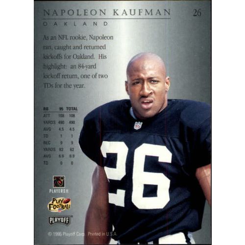 1996 Playoff Football Trophy Contenders Napoleon Kaufman #26