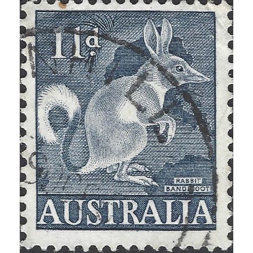 AUSTRALIA, MAMMAL, Greater Bilby, Rabbit Bandicoot, blue 1961, 11d, #4