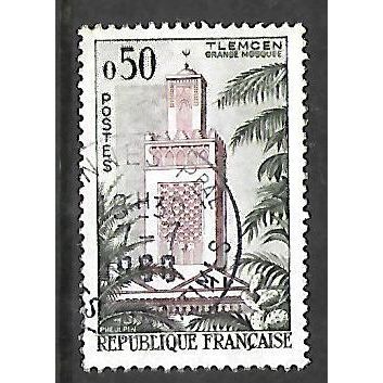 FRANCE 1960 50c TIEMCEN MOSQUE ALGERIA SG 1464 FINE USED#2