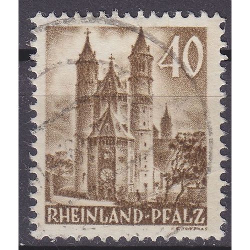 GERMANY Alliiert Franz. Zone [RheinlPfalz] MiNr 0039 y VI ( O/used )