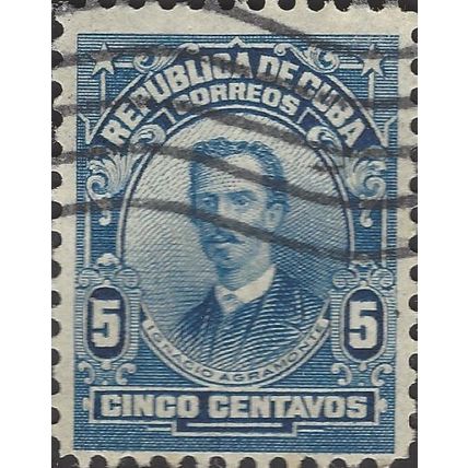 CUBA, Ignacio Agramonte, 1841-1873, blue 1910, 5c