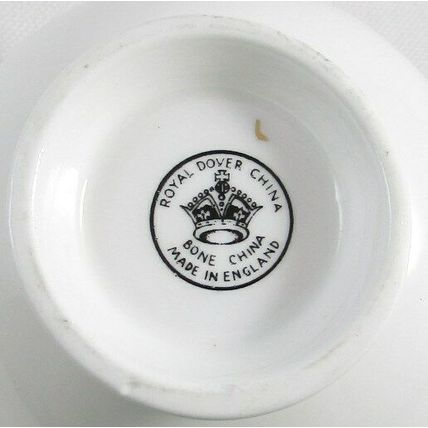 Vintage Royal Dover & Lefton Bone China Purple Floral Tea Cup & Saucer Set