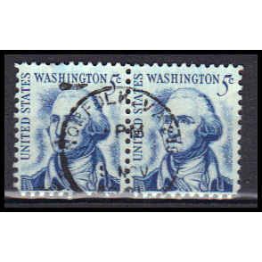 Used 1283B 5c George Washington Fine Pair KA6054