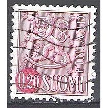 Finland 1963 Michel 559YII O Cote (2013) 0.30 Euro Lion stylisé
