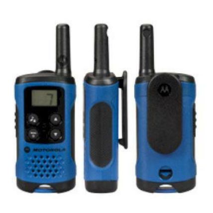 PAREJA DE WALKIE TALKIE MOTOROLA T41 AZUL PEQUEÑOS Y LIGEROS PMR446 DE USO LIBRE