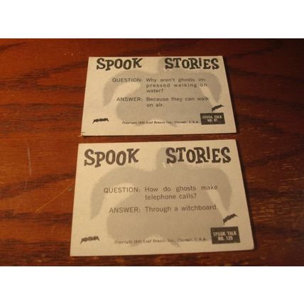 1961 Leaf, SPOOK STORIES, #81, #125, 2-Cards