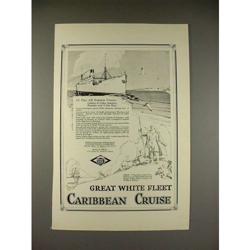 1923 Great White Fleet Caribbean Cruise Ad - 23 Day