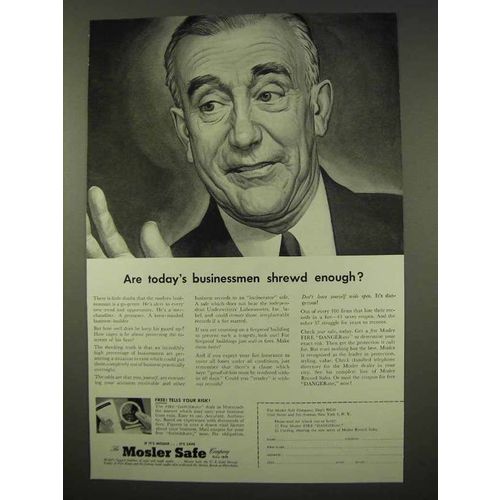 1954 Mosler Safe Ad - Are Businessmen Shrewd Enough?