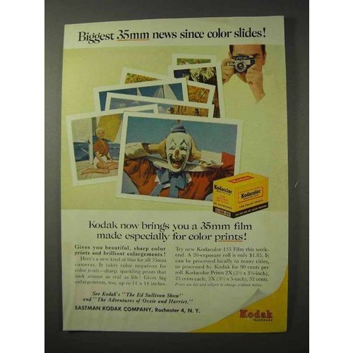 1958 Kodak Film Ad - Biggest 35mm News Since Color
