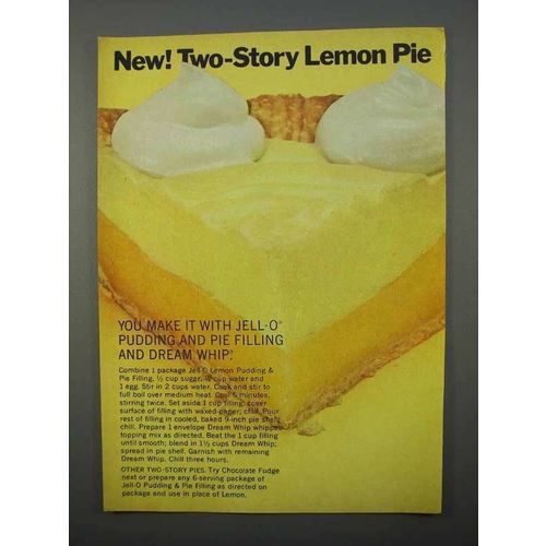 1966 Jell-O Pudding and Dream Whip Ad - Lemon Pie