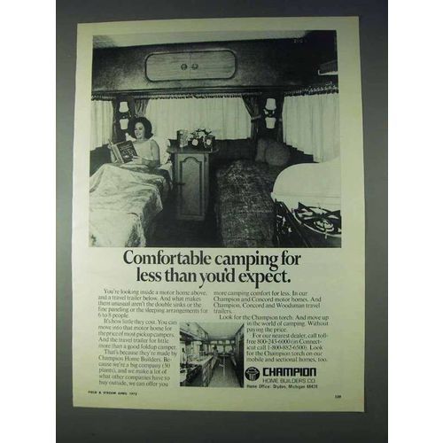 1972 Champion Motor Homes and Travel Trailers Ad