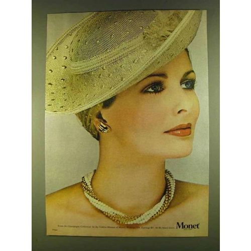 1980 Monet Champagne Collection Necklace & Earrings Ad