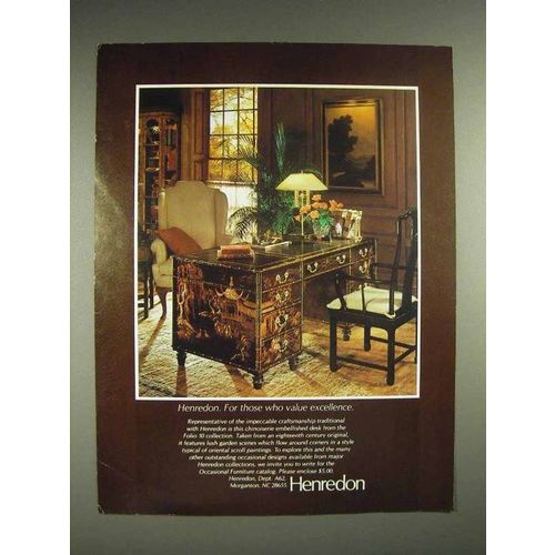 1982 Henredon Folio 10 Furniture Ad