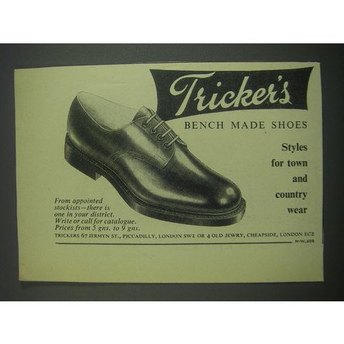 1957 Trickers Benchmade shoes Advertisement