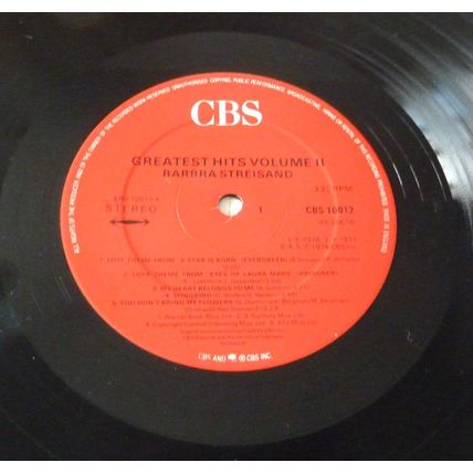2 BARBRA STREISAND VINYL LPs - GREATEST HITS & GREATEST HITS VOLUME 2
