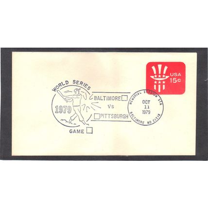 Event World Series 10/11/79 U581 15c Hat (No Cachet-U/A) CV40731