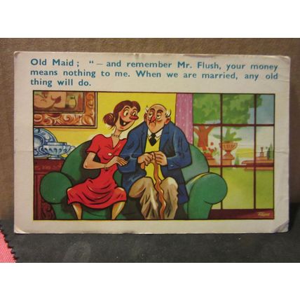 seaside comic humour used vintage postcard humour by Trowel of Bristol no 176 #