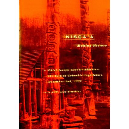 NISGA'A SUPPORT FIRST MODERN-DAY TREATY IN BRITISH COLUMBIA RARE BILINGUAL BKLT