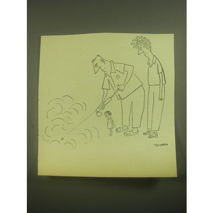 1945 Cartoon by Saul Steinberg - Insect Spray