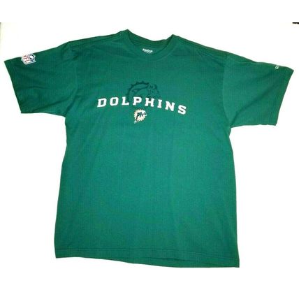 Miami Dolphins NFL Reebok Teal T-shirt Size L (T7D)