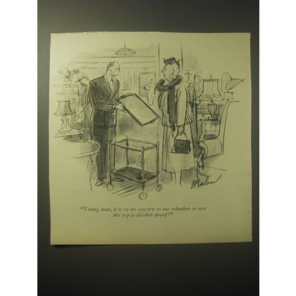 1948 Cartoon by Perry Barlow - Young man, it is of no concern to me