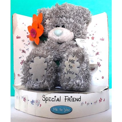 GREY COLOURED BEAR - SPECIAL FRIEND - From Me To You - 15 cm - VERY GOOD & CLEAN