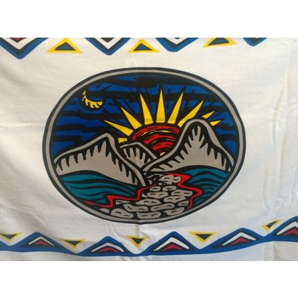 Marlboro CigarettesVintage Large White Beach Towel Mountains 36" X 60"