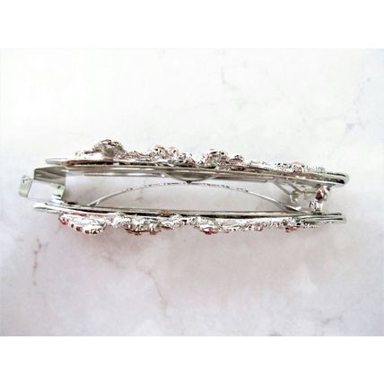 Silver or gold metal filigree flower butterfly banana hair claw clips with