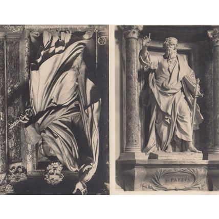 Basilica Rome Papale di San Giovanni in Laterano St John Statue 2x Postcard s