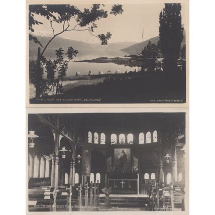 Balholmen Norway Kirke 2x Old Postcard s