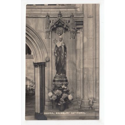 St Monica Salisbury Cathedral Postcard Wiltshire
