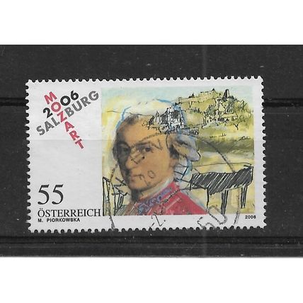 Austria.250th Birth Anniversary of Wolfgang Amadeus Mozart stamp.Fine Used.Aug22