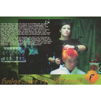 Crazy Haircut Lady Barber Hairdressing Hair Colours Advertising Postcard
