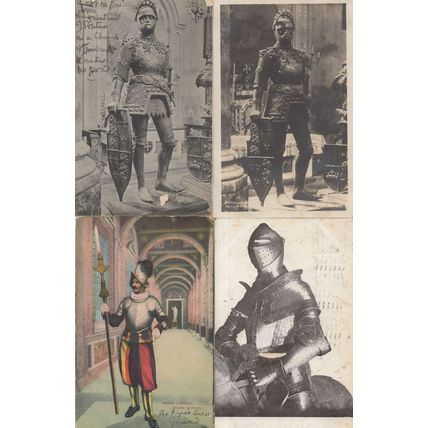 Medieval Knight Armour Gattamelata Roma Italy 4x Old Postcard s