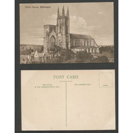GB Postcard Priory Church, Bridlington, Yorkshire, Unused