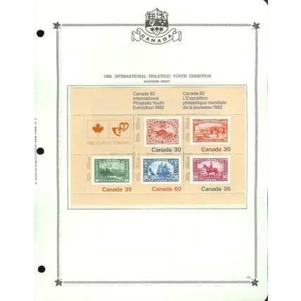 Canada 1982 Souvenir Sheet Intl. Philatelic Youth Ex. 913a A438 MNH