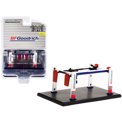 Adjustable Four-Post Lift "BFGoodrich" White and Red "Four-Post Lifts" "Four-...