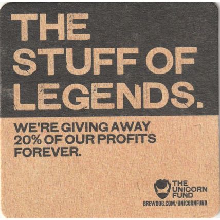 BEER MAT - BREWDOG - THE STUFF OF LEGENDS - (Cat No 054) - (2017)