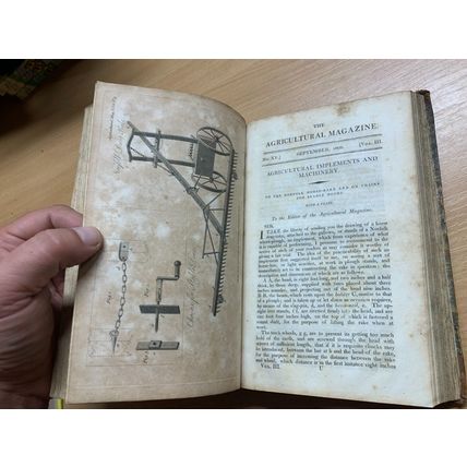 RARE* 1809 "THE AGRICULTURAL MAGAZINE" JANUARY TO JUNE 1809 ANTIQUE BOOK (T4)