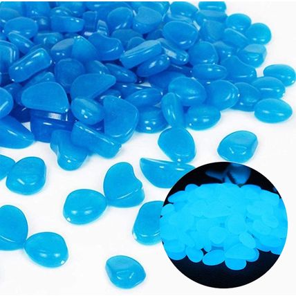 Oubest Fish Tank Rocks Glow Blue/Glow in the Dark Pebbles for Garden/Fish Tank/A