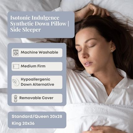 Indulgence Side Sleeper Pillow by Isotonic 36"X20" King