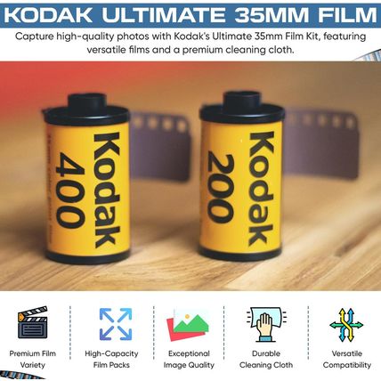 Kodak Ultramax 400 35Mm Film 3 Pack & Kodak Gold 200 35Mm Film 3 Pack Bundle (6