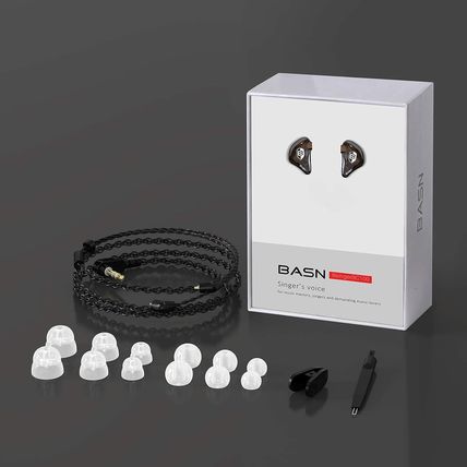 BASN In-Ear Monitor Headphones Dual Dynamic Drivers IEM Earphones Detachable MMC