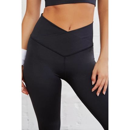 Black Arched Waist Seamless Active Leggings